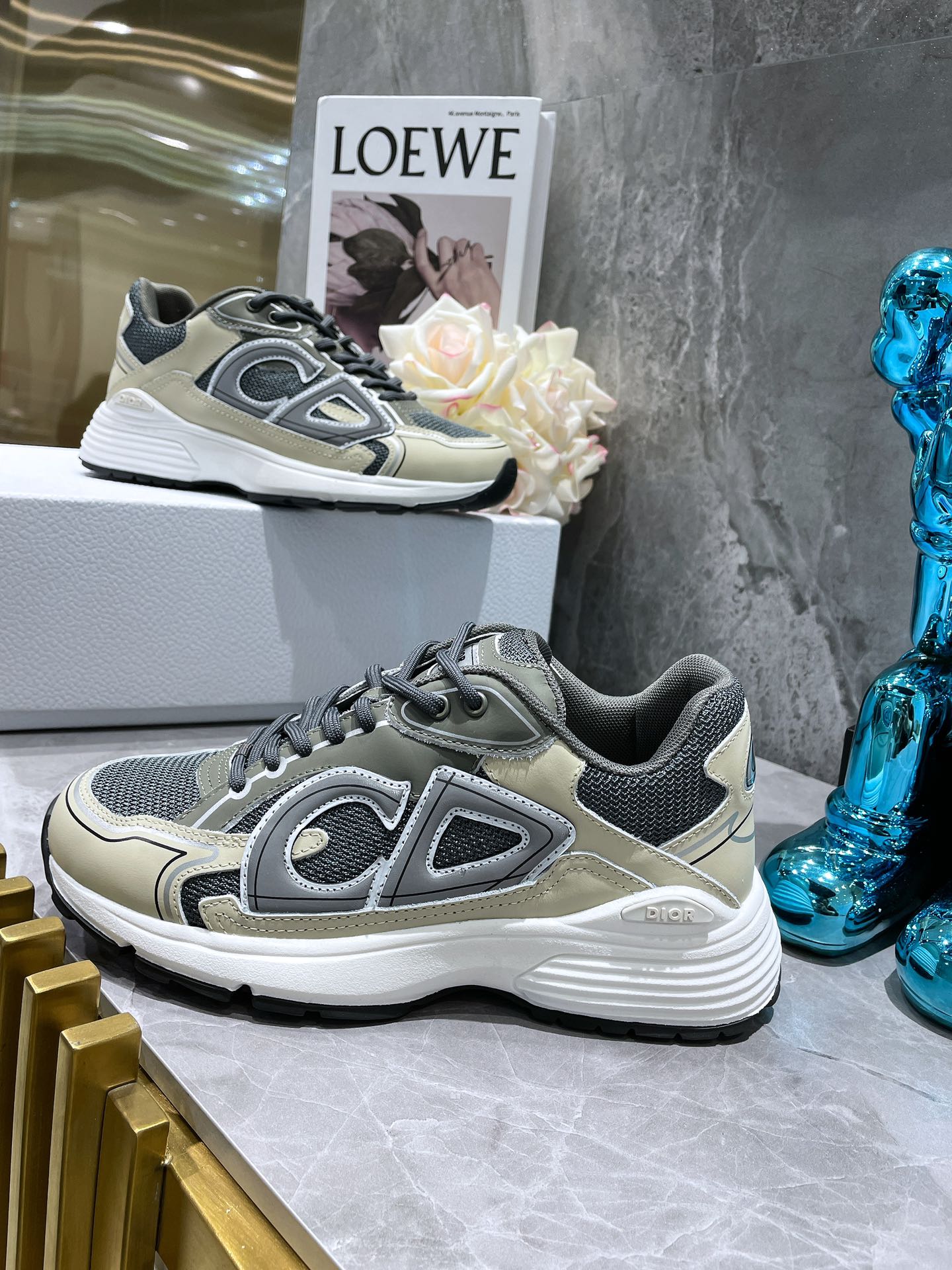 Dior B30 Dad Sneakers Green Gray (AA Normal Quality Version) - Image 7