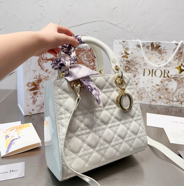 Dior Medium Lady Bag - Lacquered Calfskin