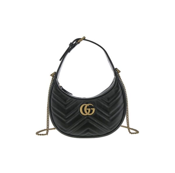 Gucci Marmont Half Moon Shoulder Bag