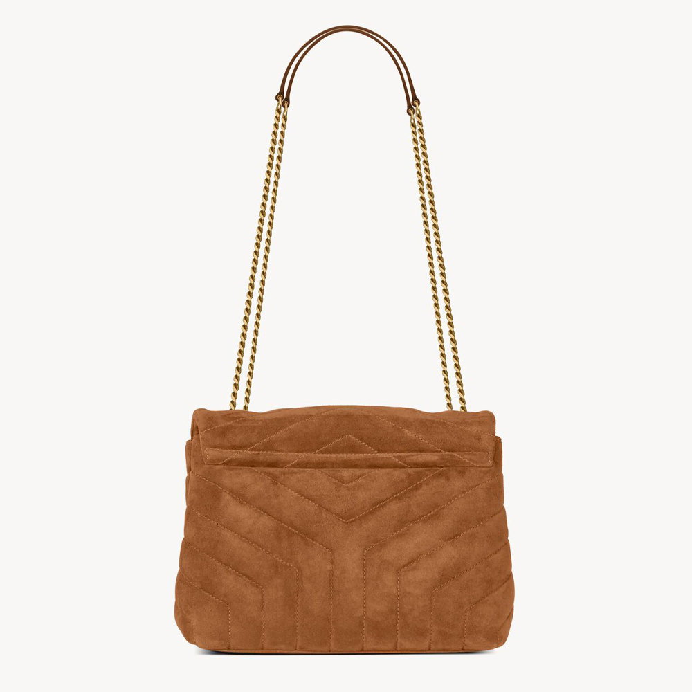 YSL LouLou Quilted Suede Bag - Image 3