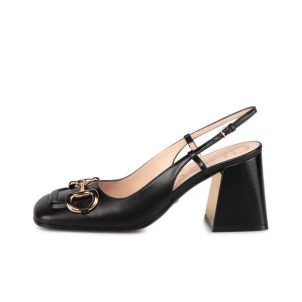 Gucci Buckle High Heels Slide Sandal