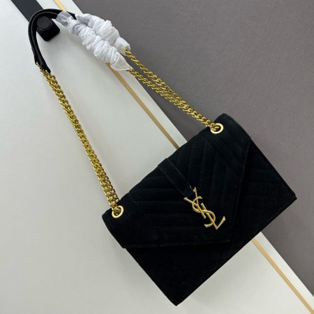 Saint Laurent YSL Suede Envelope Bag - Image 2