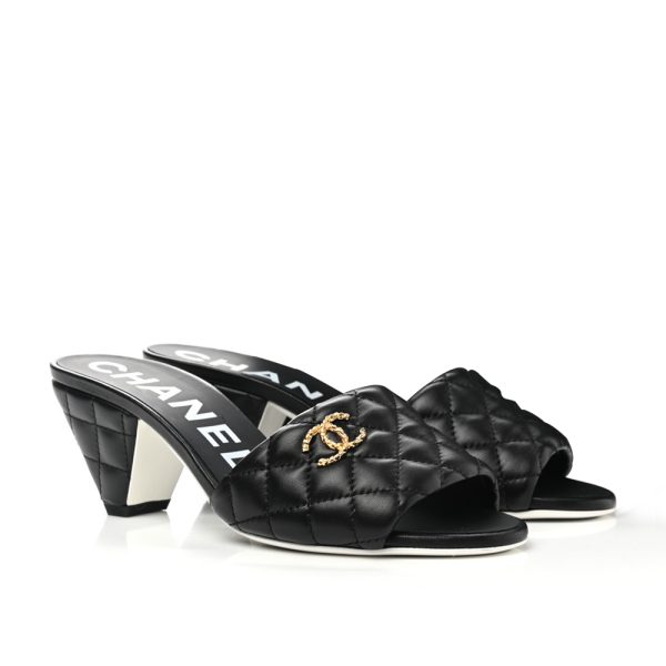 Chanel Lambskin Slide Heels