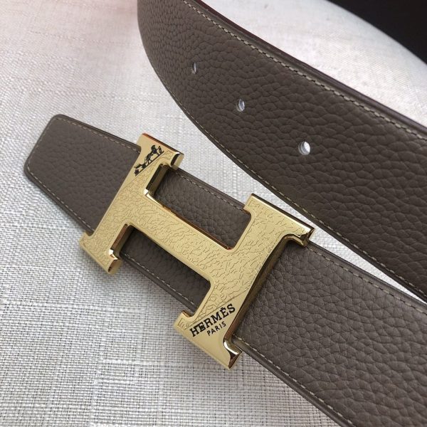 Hermes H Belt Buckle & Reversible Black For Women, Women Belt 380MM