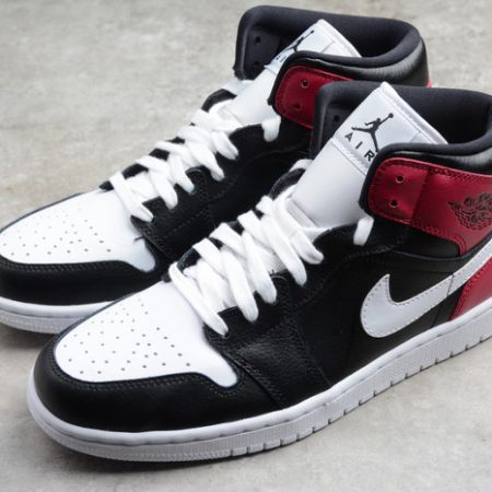 Air Jordan 1 Mid black noble red BQ6472-016 - Image 4