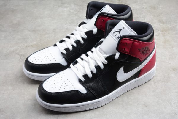 Air Jordan 1 Mid black noble red BQ6472-016