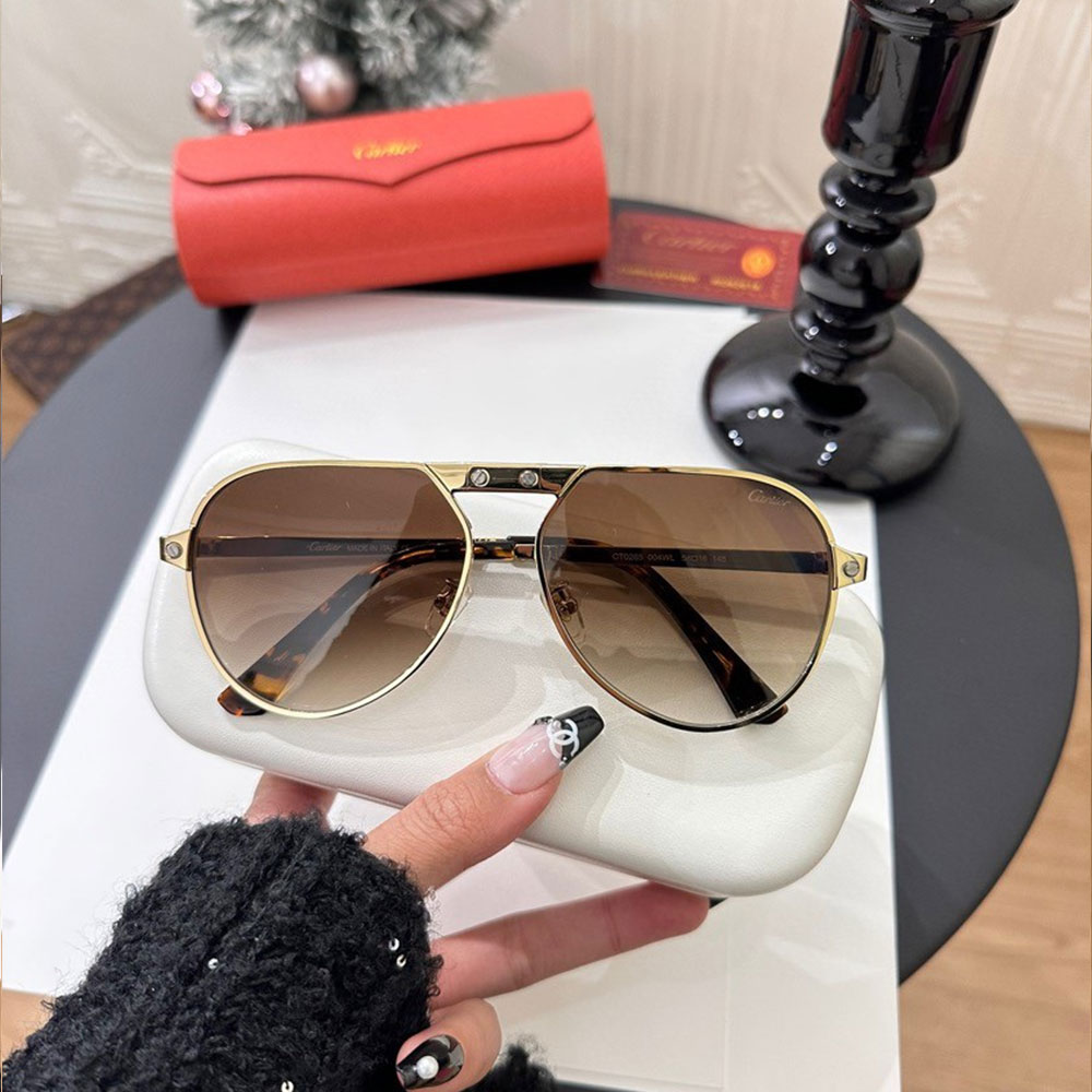 Cartier Metal irregular Line Sunglasses Top quality - Image 3