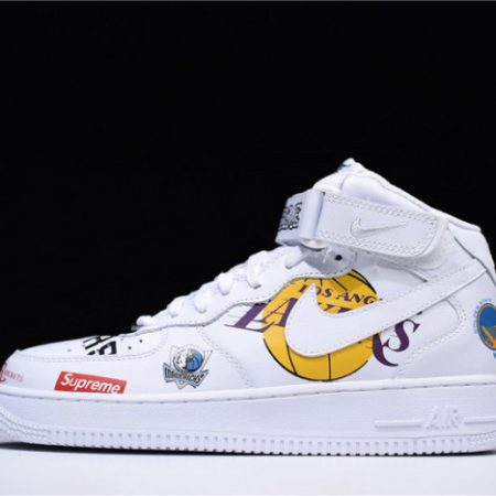 Supreme X Nike Air Force 1 Mid NBA Teams White Aq8017-100 - Image 2