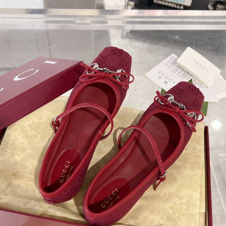 Gucci Ballet shoes with a bow and square toe - Image 3