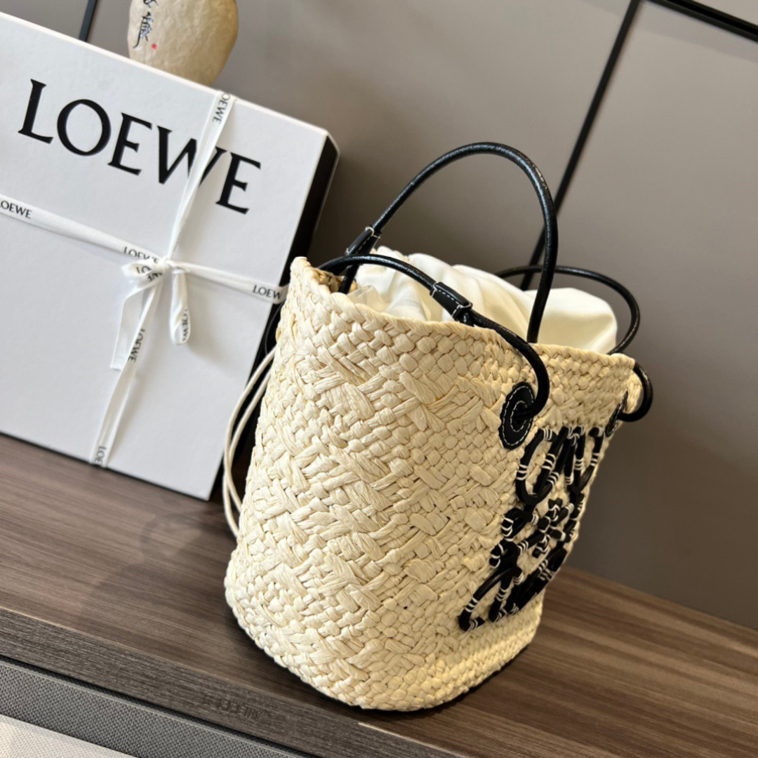 Loewe Anagram Basketa Bag Black - Image 2