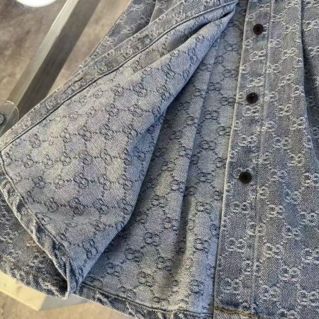 Gucci Collared Denim Skirt - Image 7