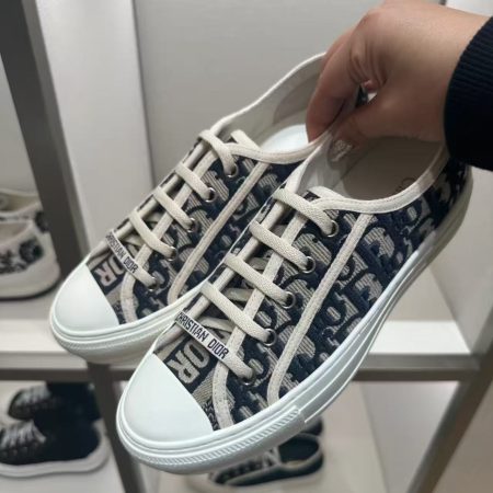 Dior Walk'n'Dior Sneaker Stone Gray Oblique Embroidered Cotton - Image 4