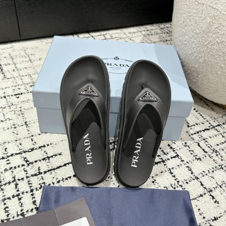 Prada Rubber Thong Sandals - Image 6