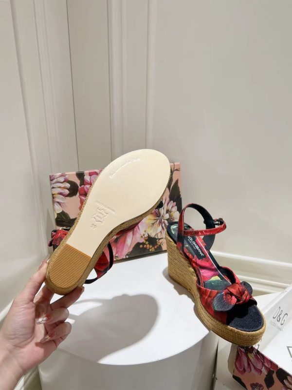 Dolce & Gabbana Hemp Rope Wedge Sandals