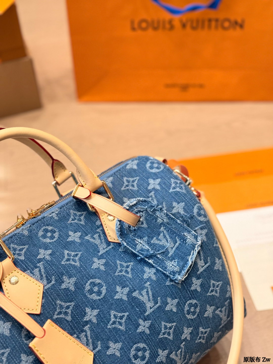 LV Speedy Soft 30 Monogram Denim Bag - Image 8