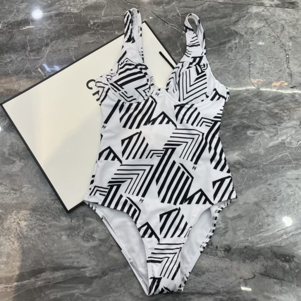 Chanel One-Piece Swimsuit Swimwear