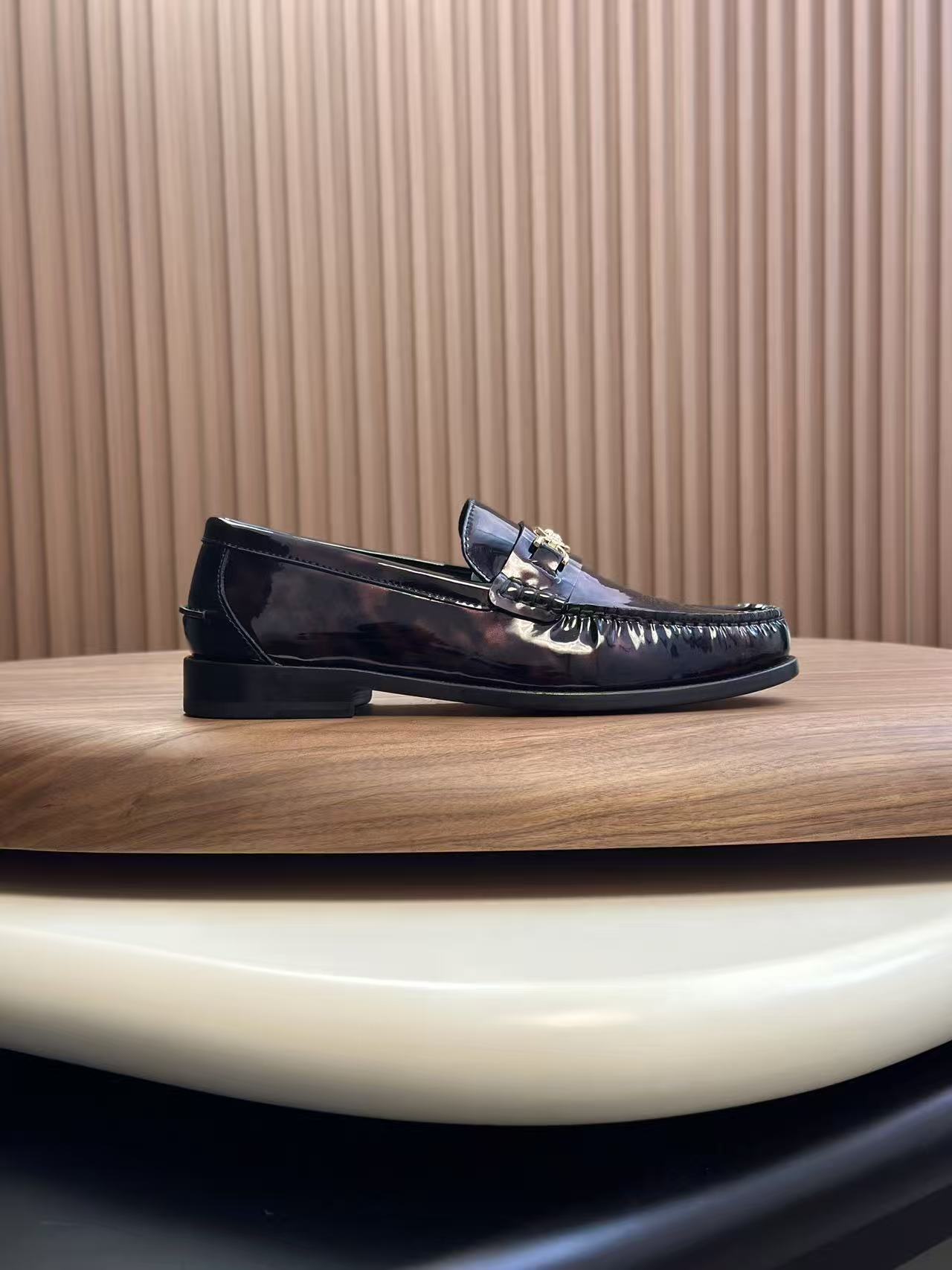 Versace Black Leather Medusa 95 Loafers - Image 8