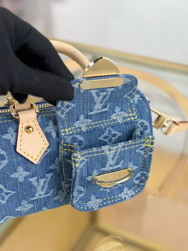 LV Nano Speedy Monogram Denim Bag