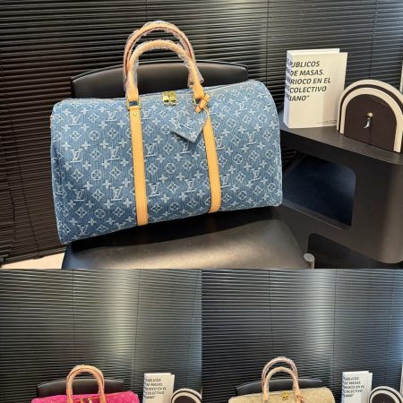 LV Keepall 45 Denim Travel Bag - Image 2