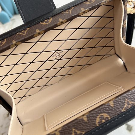 LV Petite Malle Monogram Canvas Bag in Brown M44199 - Image 7
