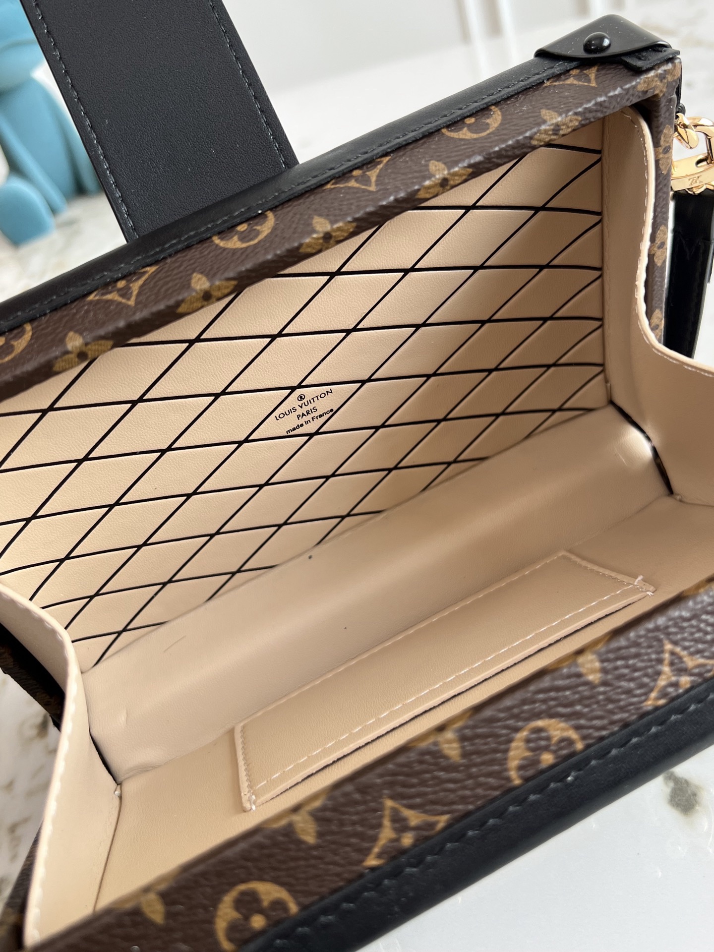 LV Petite Malle Monogram Canvas Bag in Brown M44199 - Image 7