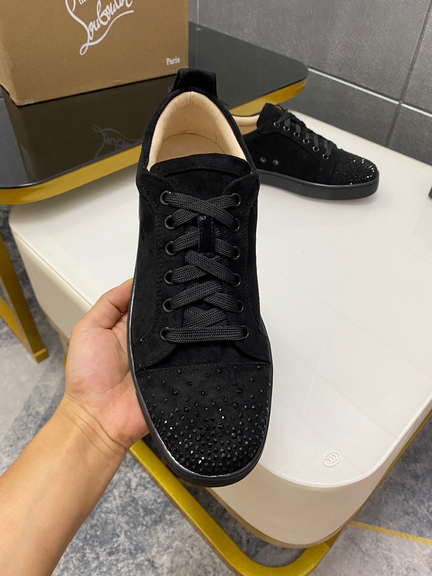 Christian Louboutin Louis Junior Spikes Sneaker - Image 1