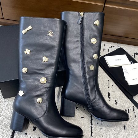 Chanel Pearl Rider Boots