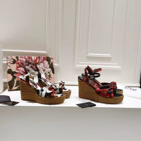 Dolce & Gabbana Hemp Rope Wedge Sandals