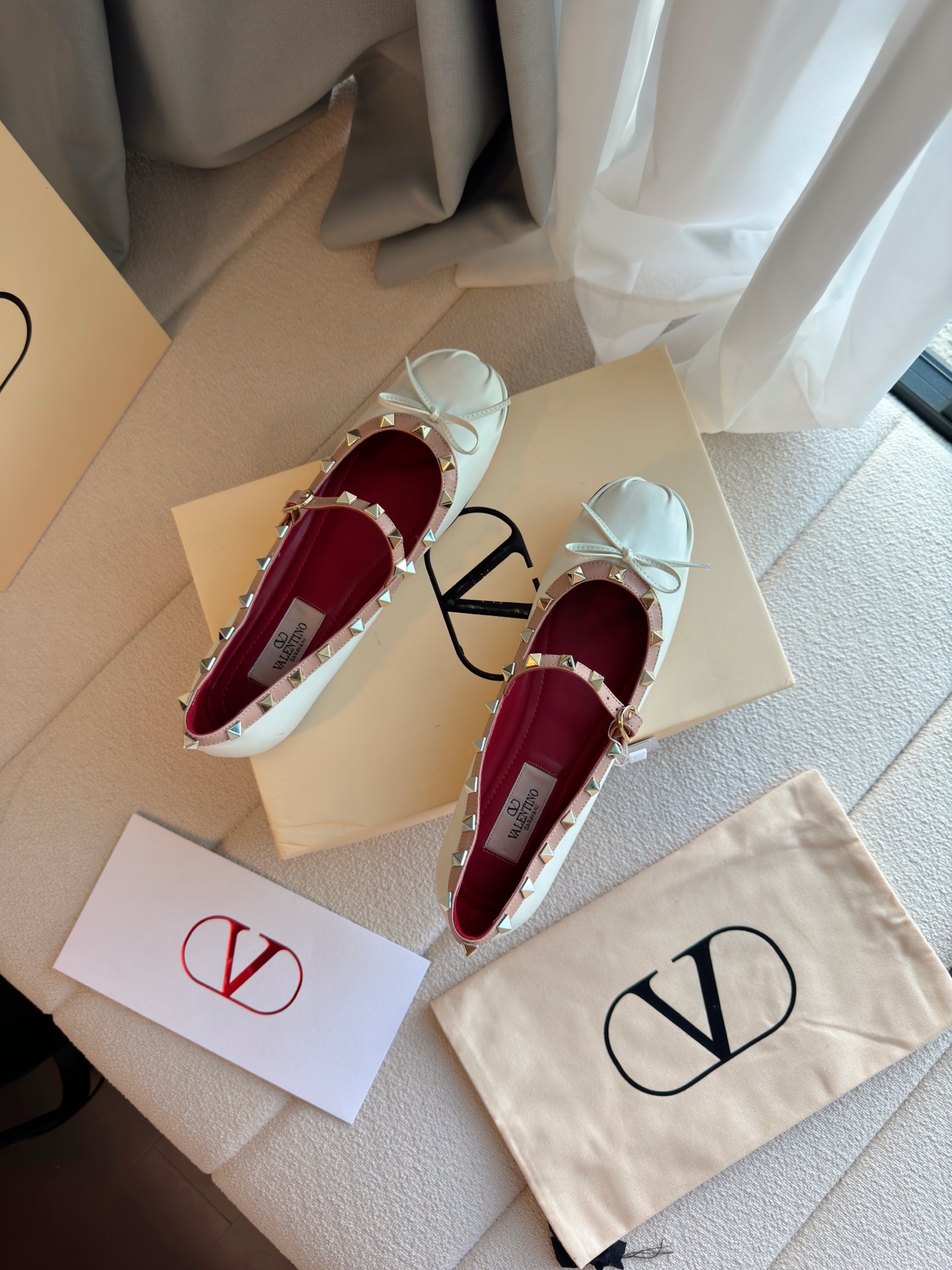 Valentino studded ballet flats - Image 5