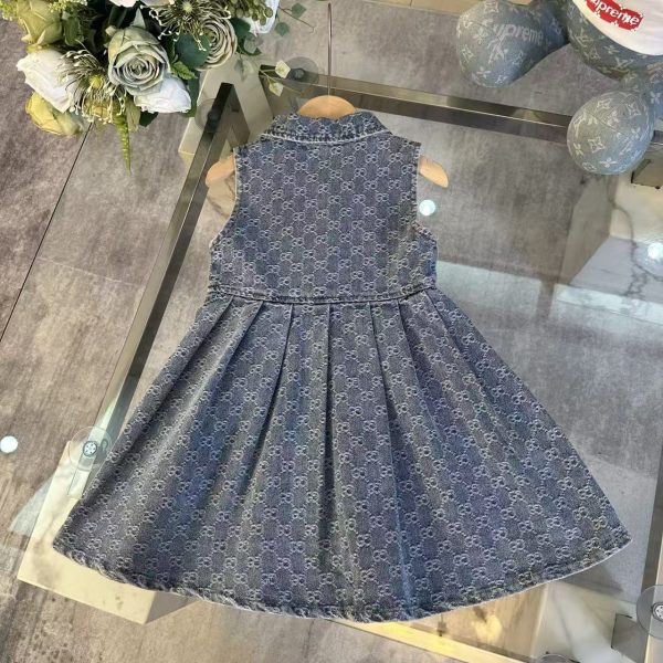 Gucci Collared Denim Skirt