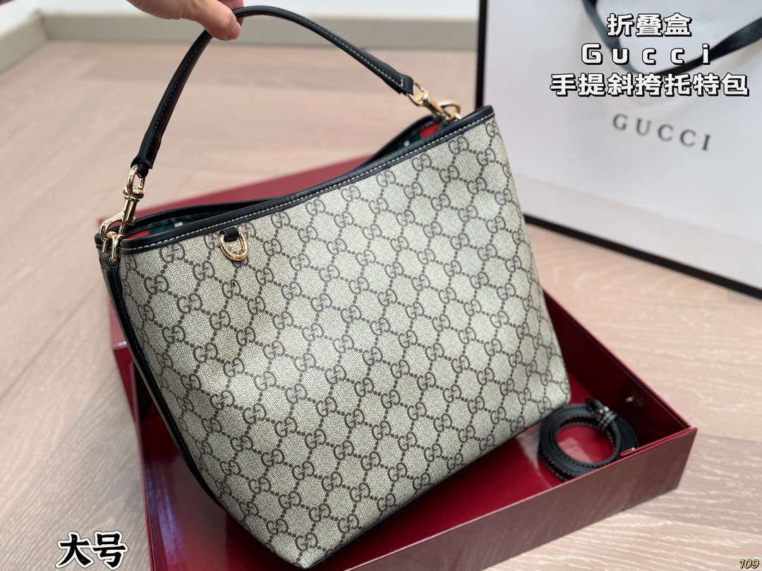 Gucci Handheld Crossbody Tote Bag - Image 5