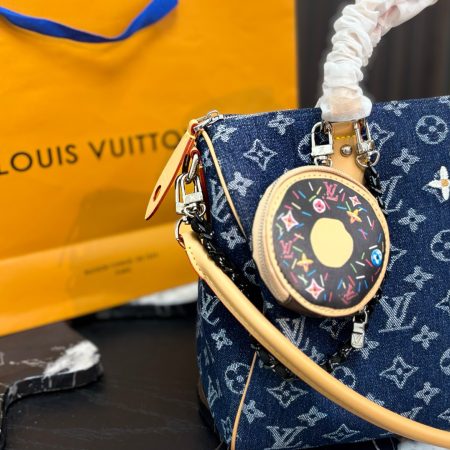 LV Denim Pillow Bag - Image 5