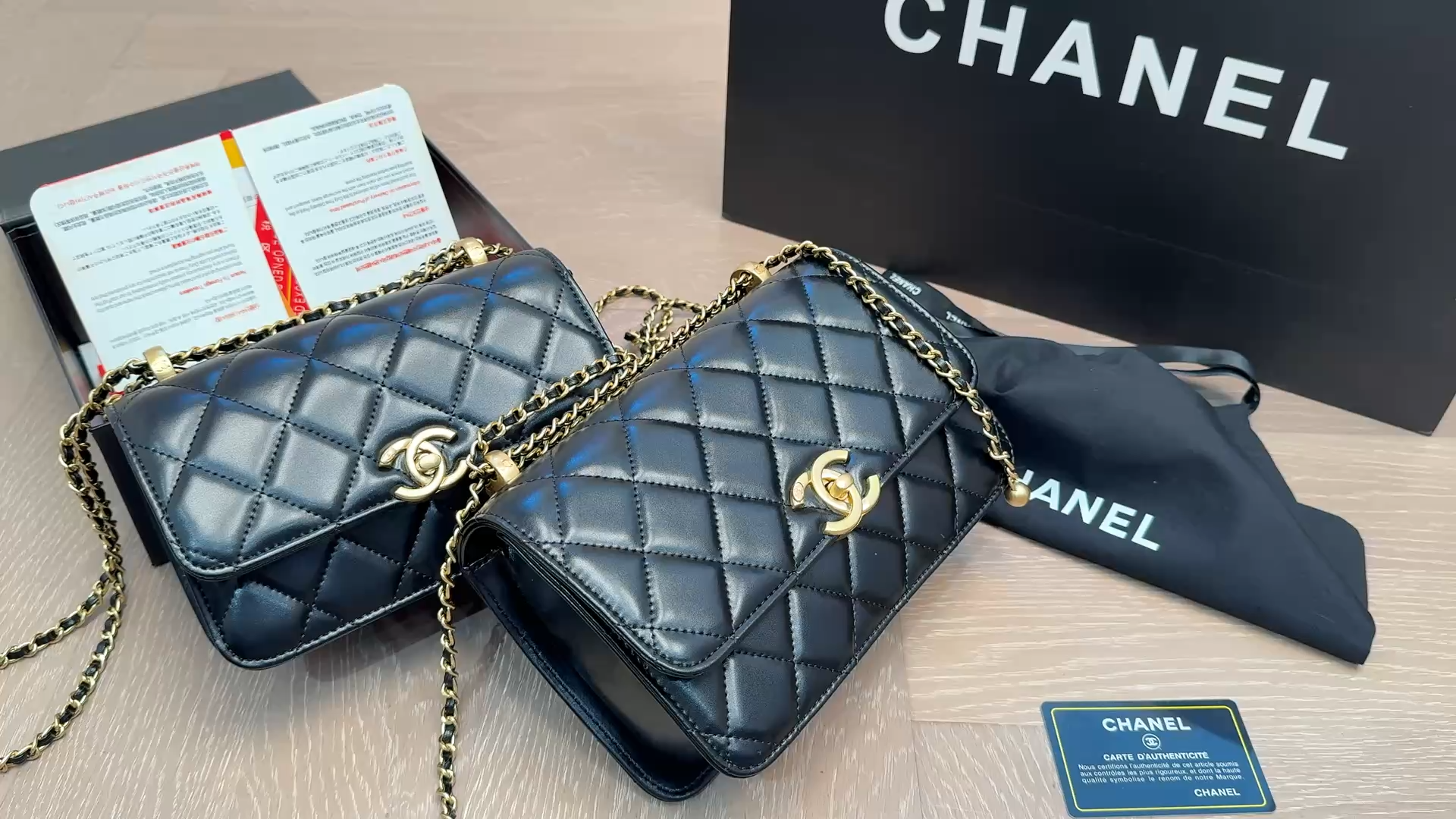 CHANEL Calfskin Quilted Mini Perfect Fit Flap Black - Image 1