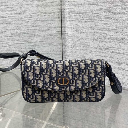 Dior 30 Montaigne Avenue Bag Oblique Blue - Image 2
