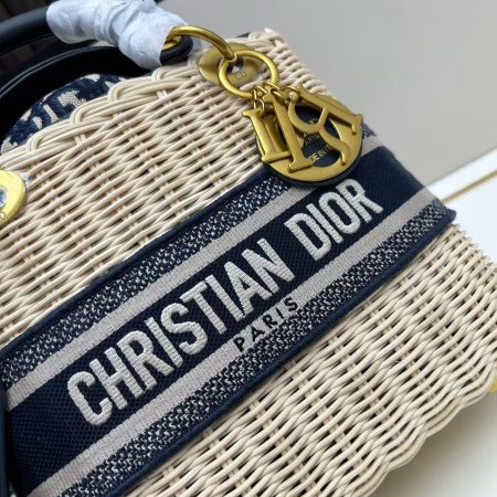 Dior Wicker Oblique Medium Lady Dior Bag - Image 4