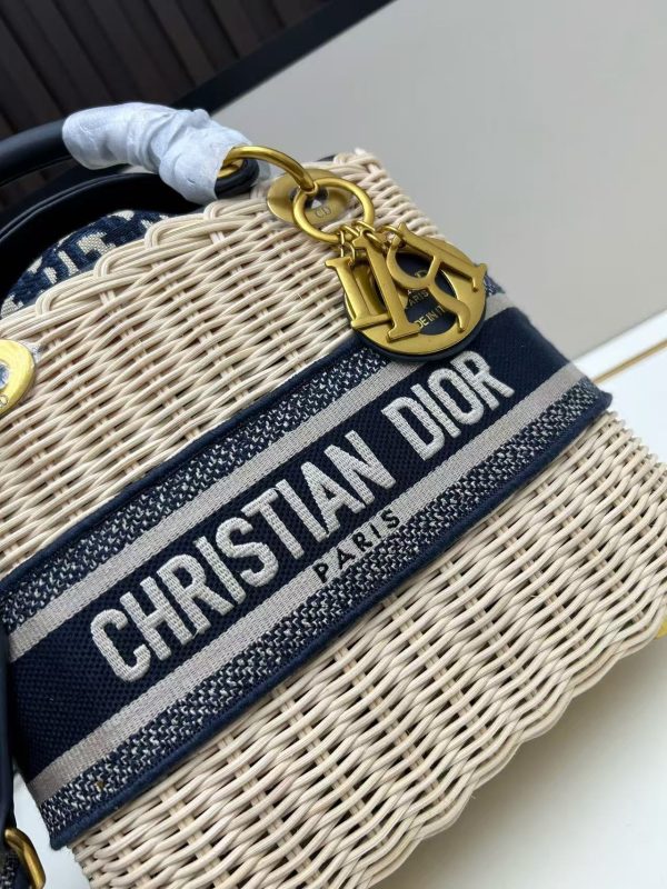 Dior Wicker Oblique Medium Lady Dior Bag