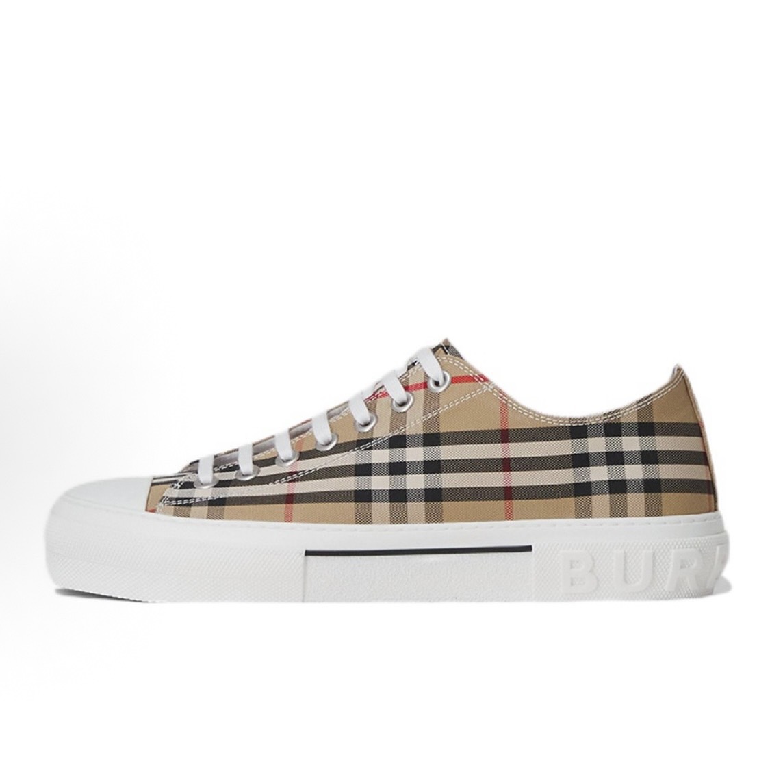 Burberry Men's Jack Check Low Top Tennis Sneakers - Image 1