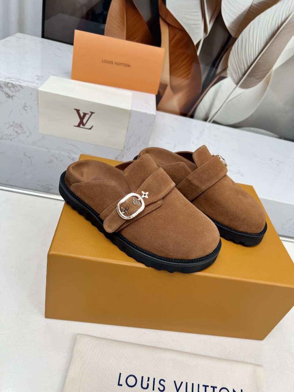 LV Baotou Half-Slip-On Sandals - Image 1