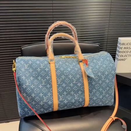 LV Keepall 45 Denim Travel Bag