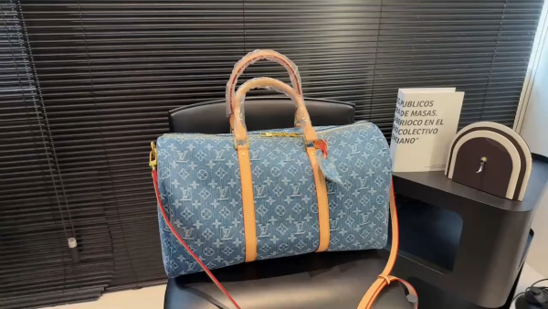 LV Keepall 45 Denim Travel Bag