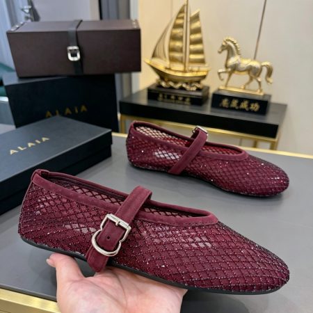 Alaya Flat Ballet Tulle Shoes with Rhinestone Accents