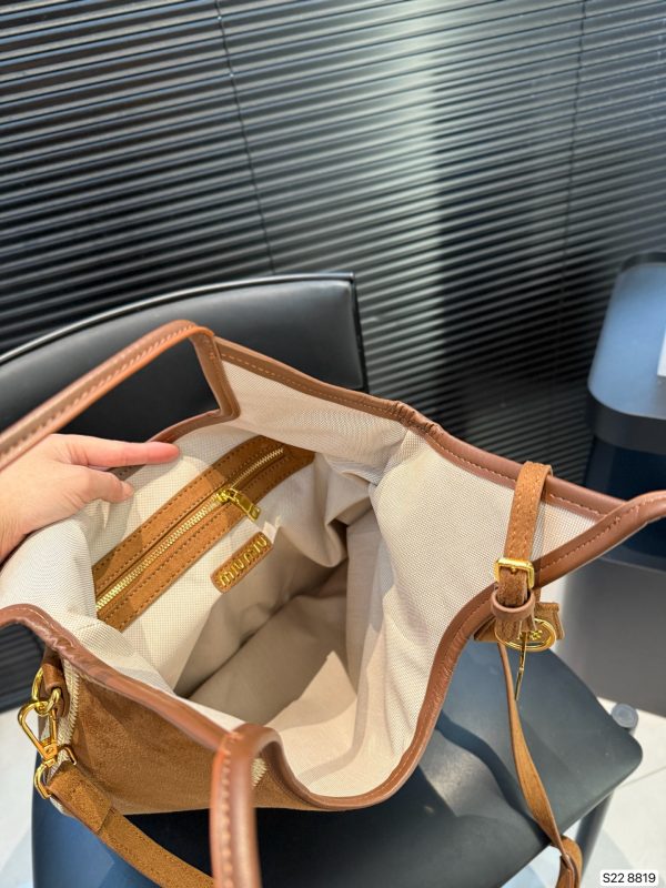 Miu Miu Brown Suede Tote Bag