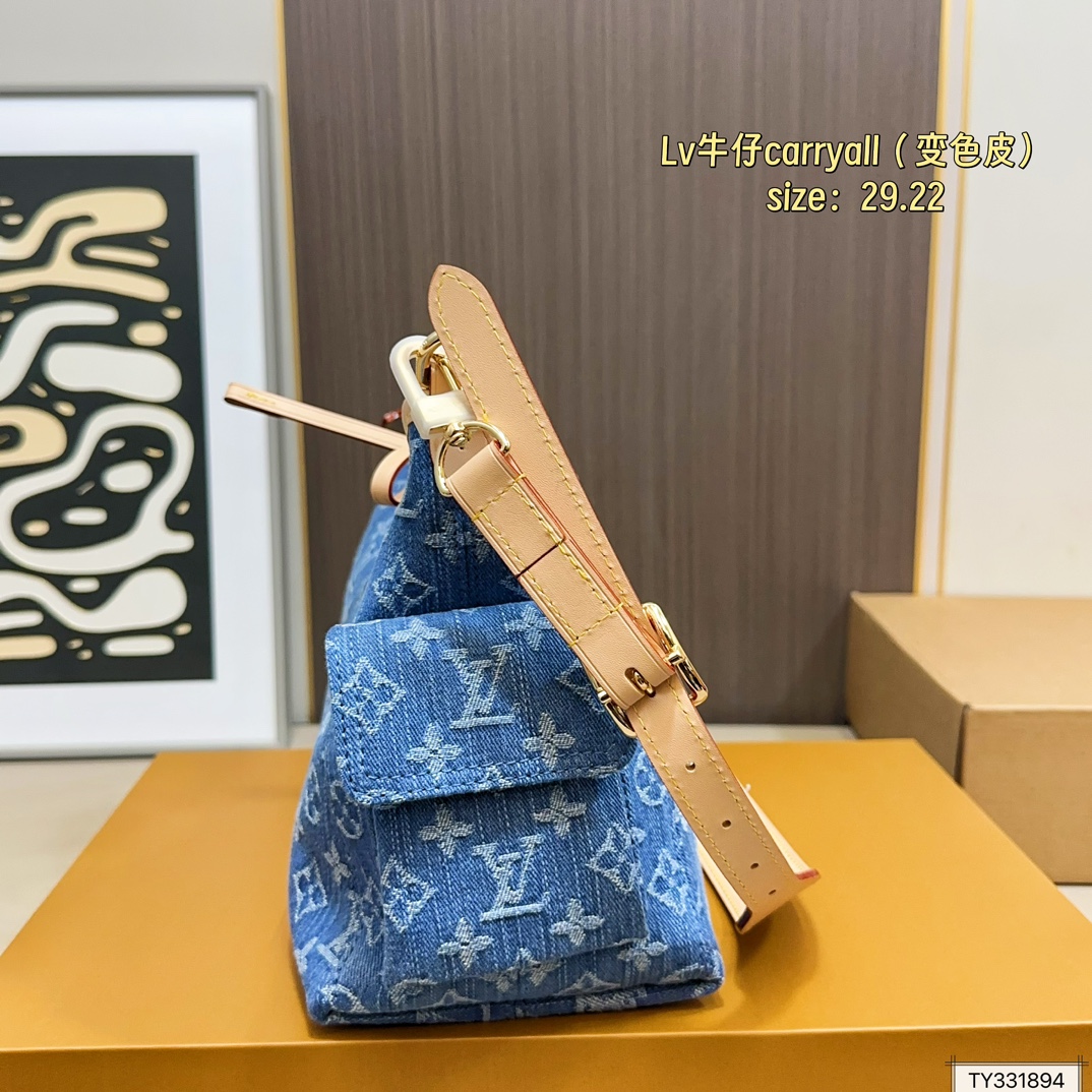 LV Carryall Cargo PM Monogram Denim - Image 5