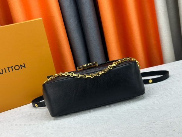 LV Smooth Dauphine MM Black Bag
