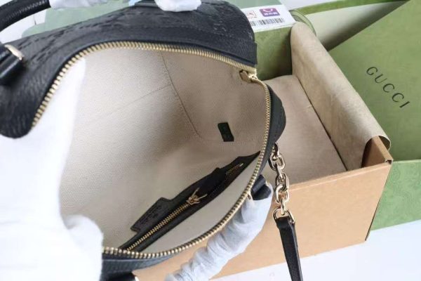 Gucci GG Emblem Medium Boston Black Top Quality