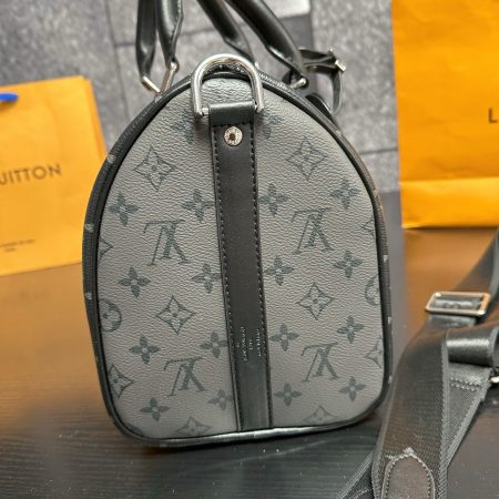 LV Keepall Bandoulière 35 Monogram Eclipse Bag - Image 7