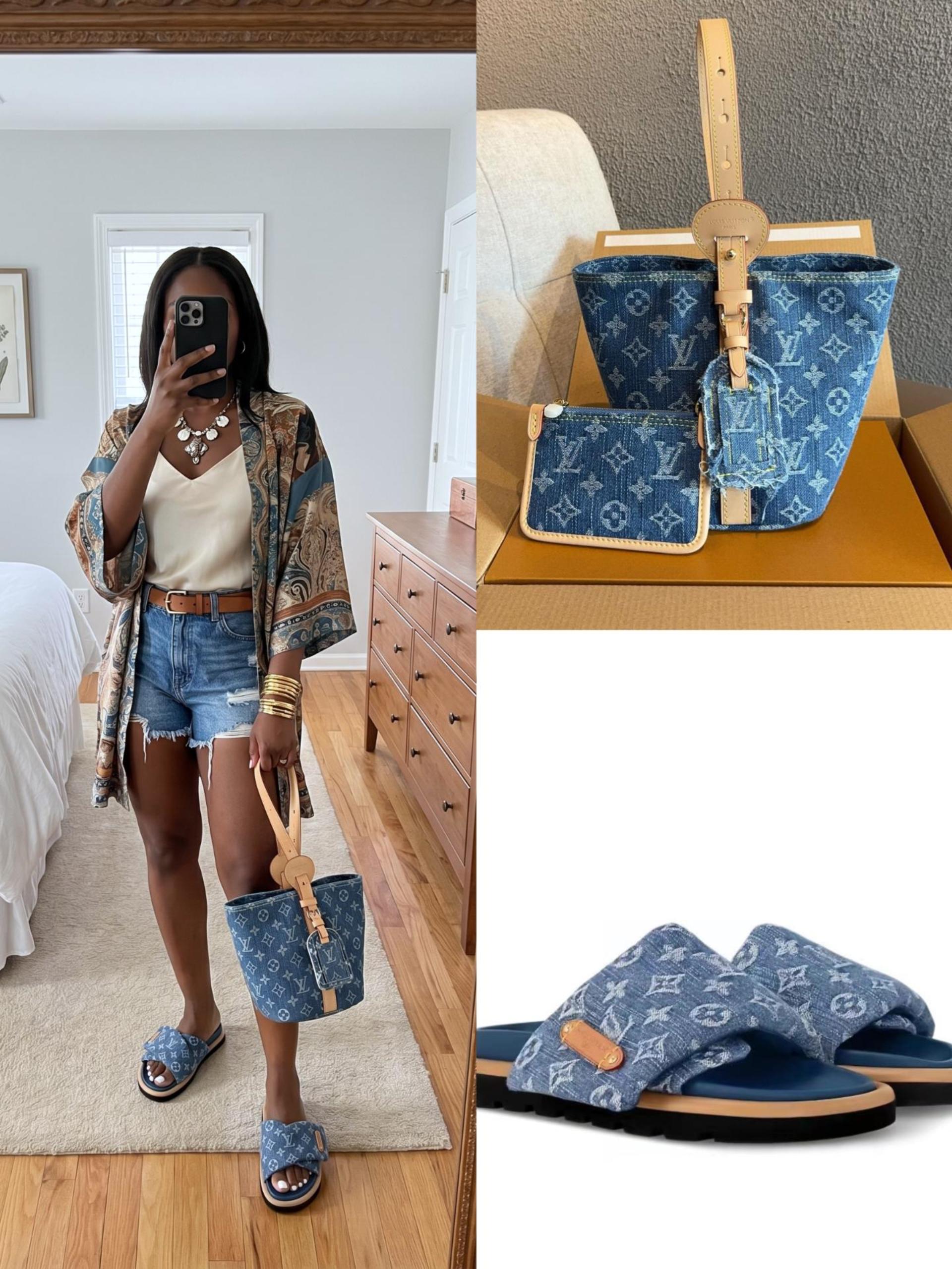 LV Shoes & Bag Set - Image 1