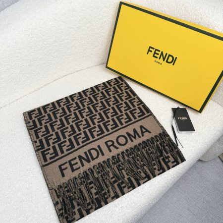 Fendi Wool Jacquard Unisex Scarf - Image 2