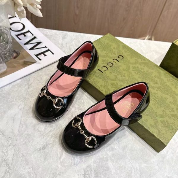 Gucci Kids Horsebit Ballet Flats