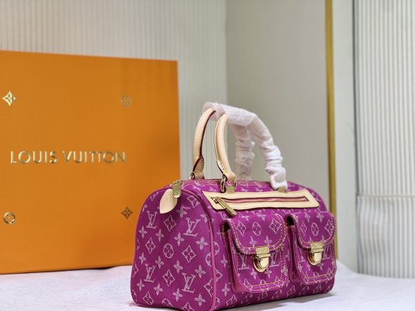 LV Monogram Denim Neo Speedy Fuchsia Bag